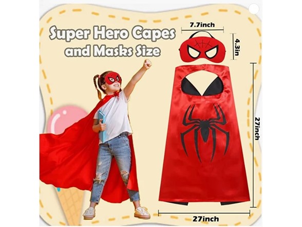 6-Pack Reversible Cape & Mask Set