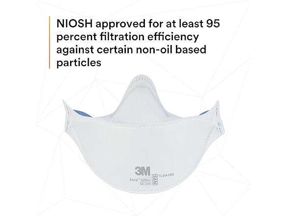 3M Aura Particulate Respirator 9205+, N95 (Pack of 20)