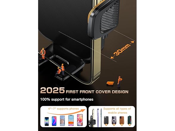 Topmake 3-in-1 Cell Phone Holder for Car