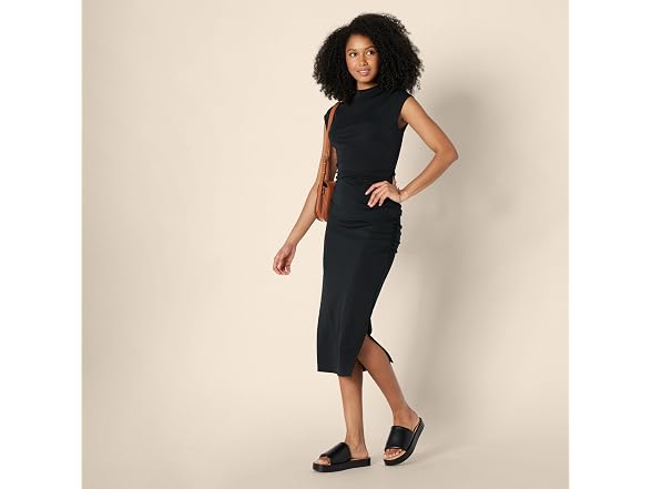 Amazon Essentials Women Slim-fit Ruched Matte Top
