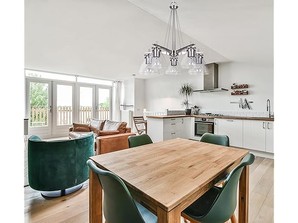 5-Light Chandelier Brushed Nickel