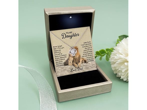 Dad To Daughter Heart Necklace