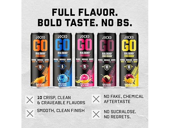 12PK Jocko GO Energy Drink (Afterburner Orange)