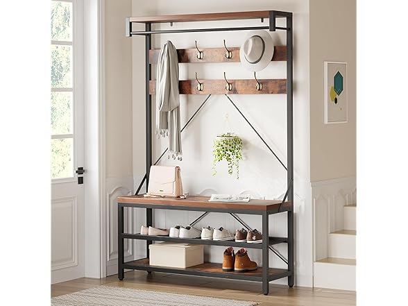MegaChoice Hall Tree with Bench and Shoe Storage