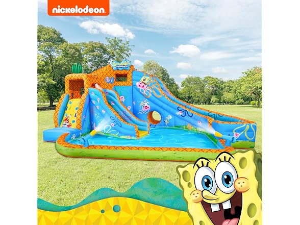Spongebob Deluxe Adventure Inflatable Water Slide Park
