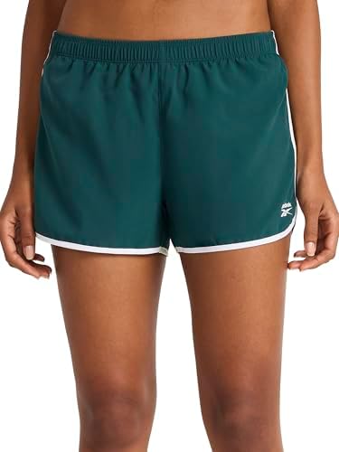 Reebok Women’s Two-Tone Varsity Training 3” Short, Standard Fit, Lightweight Poly Fabric, Sea Moss, Small