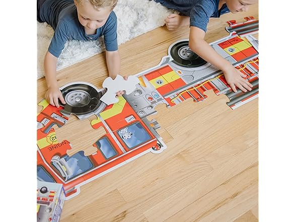 MELISSA & DOUG FLOOR PUZZLE GIANT FIRE TRUCK
