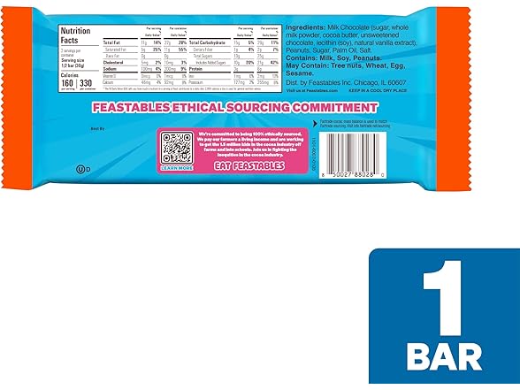 Feastables PB Milk Choc Bar 10ct 2.1oz