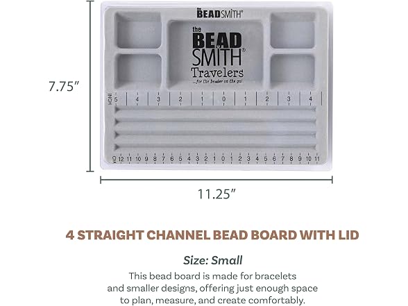 Beadsmith Mini Bead Board Grey Flocked