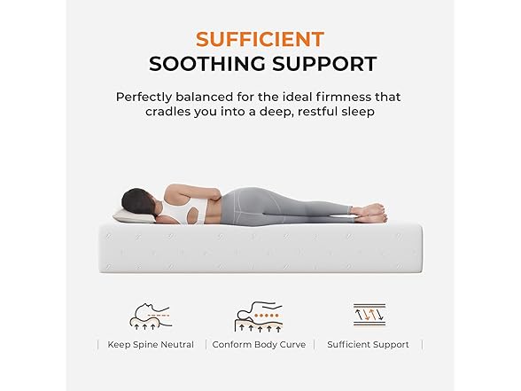 Sweetnight 12 Inch Full Size Mattress, Full Memory Foam