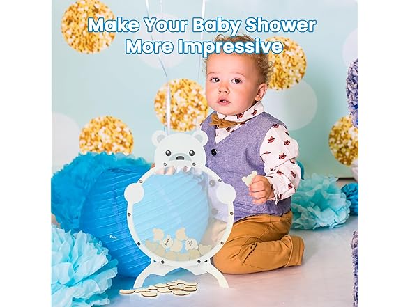eoyodoio Bear Baby Shower Guest Book