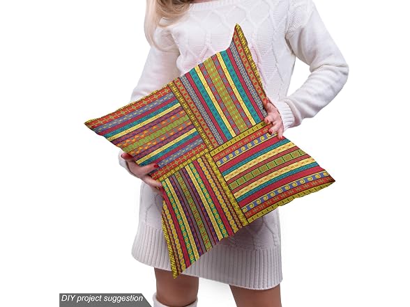 Ambesonne African Fabric by The Yard, Borders Pattern