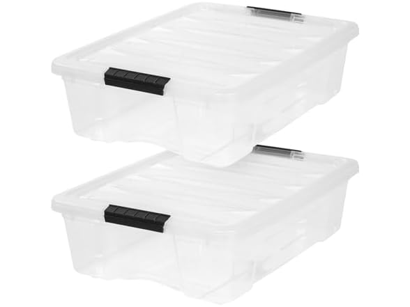 IRIS USA 27Qt Stackable Storage Bins