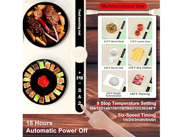 CENISKZRT Food Warming Mat, Warming Tray