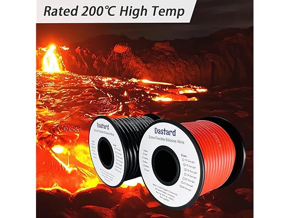  10AWG Silicone Wire Red 50ft Tinned