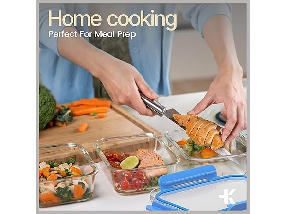 Bakken Borosilicate Glass Food Storage Containers with Lids 24 Pieces