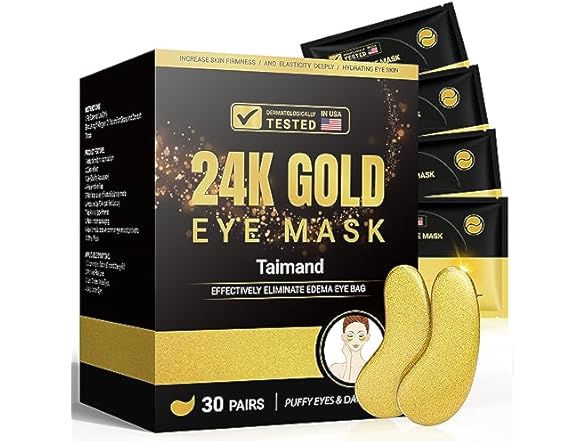 Taimand 30PCS 24K Gold Under Eye Patches