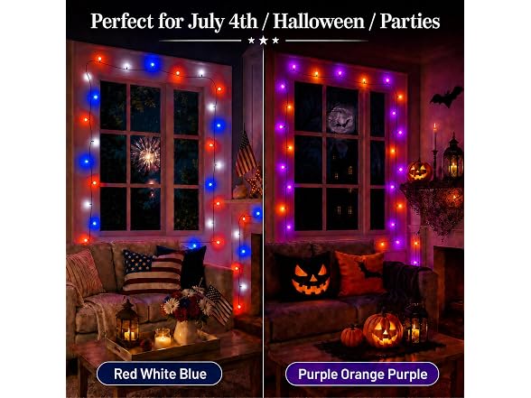 Forlivese 2 Pack 100 LED Halloween Lights