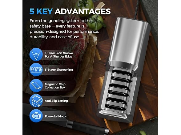 Krcqap 3-Stage Electric Sharpener