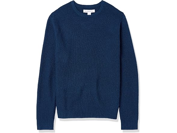 Amazon Essentials Waffle-Knit Sweater, Blue (XS)