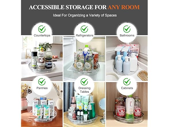 Clear Lazy Susan Organizer