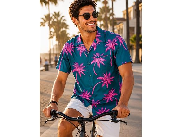 King Kameha Women (L) Hawaiian Shirt Beach Shirts