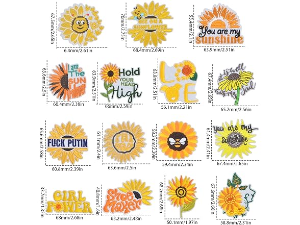 FORWOMLM 15pcs Cartoon Bee Embroidered Patches
