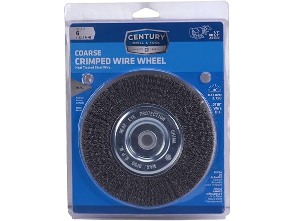 Century 76861 6" Course Bench Grinder Wire Wheel