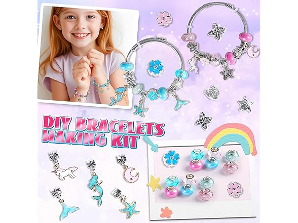 2000pcs Charm Beads Bracelet Making Kit