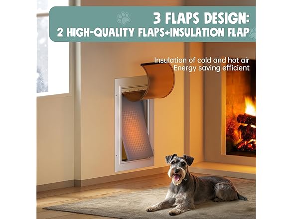 PETCOMING 3-Flap Pet Door