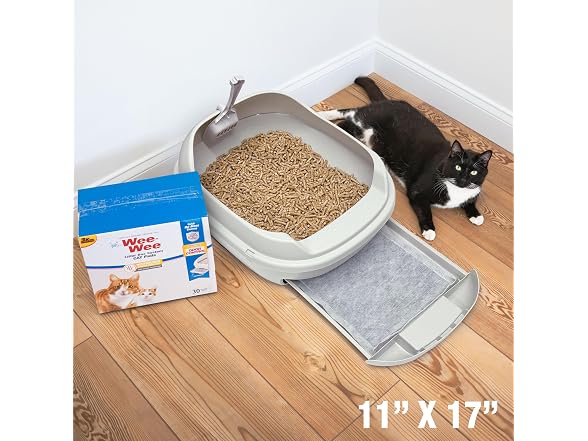 Four Paws Wee-Wee Cat Litter Box System Pads, 10 Count