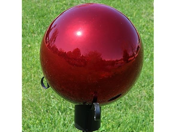 Sunnydaze 10" Garden Gazing Ball - Red