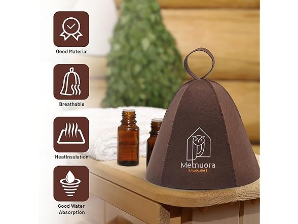 Metnuora Sauna Hat 2pk Wool