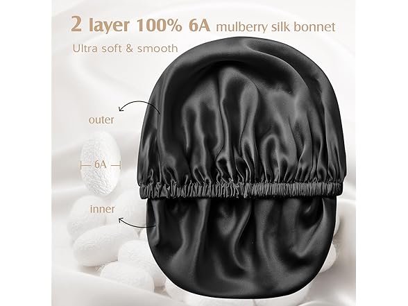 Women's 100% Mulberry Silk Shower cap