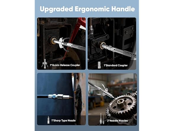 J-KU 14oz Manual Pistol Grip Grease Gun