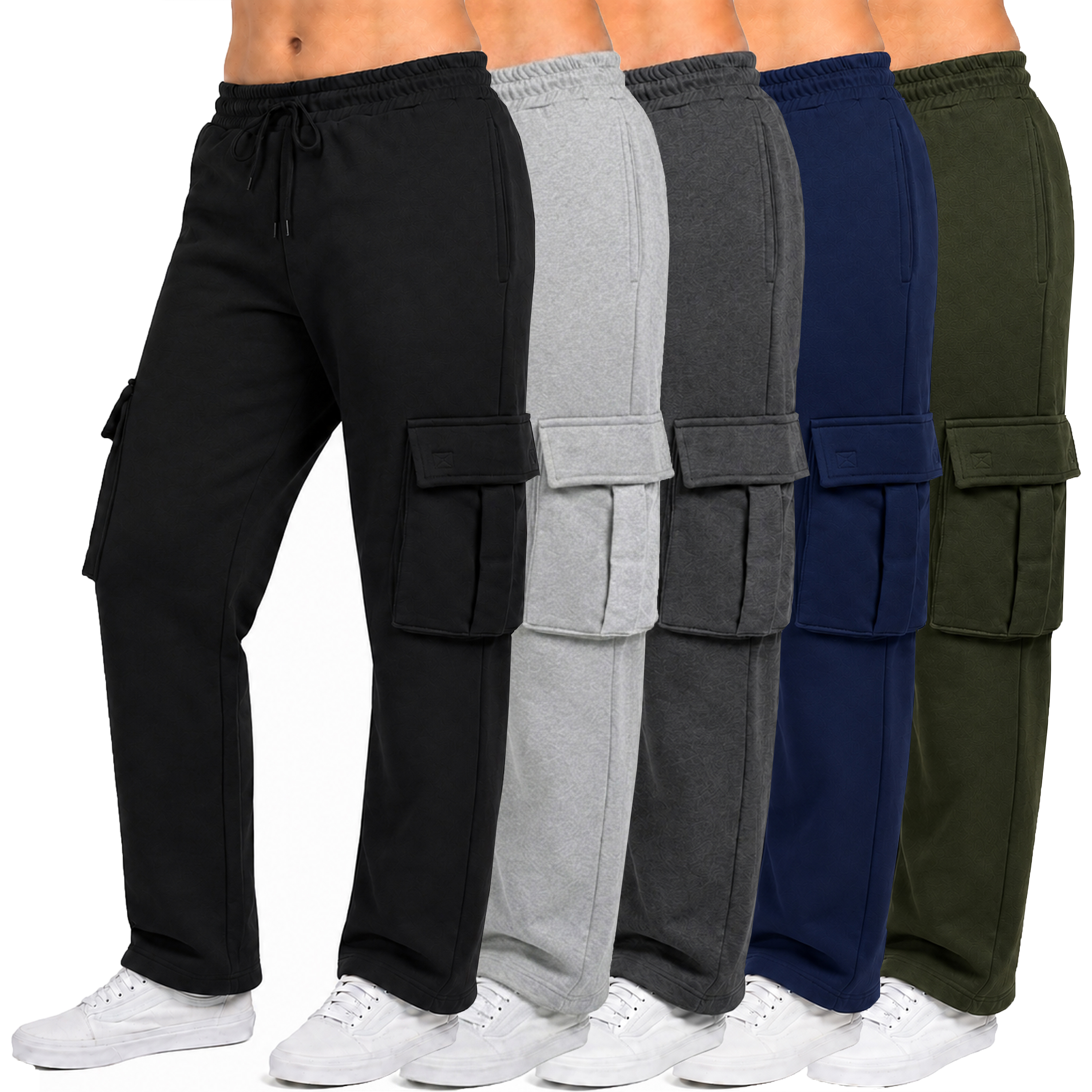 3Pk Womens Open Bottom Fleece Sweatpants - Gallery 19