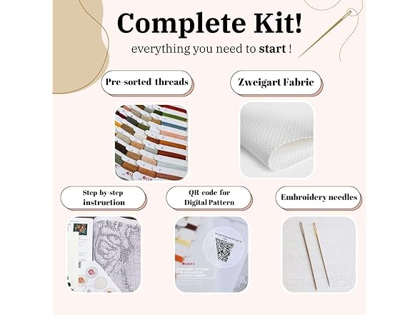 Luca-S Cross Stitch Kit with Hoop Butterfly - Gallery 6