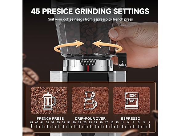 COFIBREWS Burr Coffee Bean Grinder