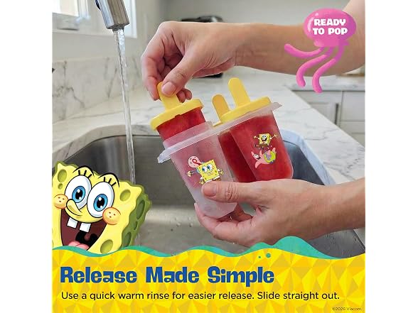 Nickelodeon SpongeBob Plastic Popsicle Molds 