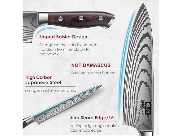 SHAN ZU 16 Pc Japanese Knife Set