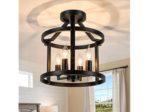 GoBright 4-Light Semi Flush Mount Ceiling Light