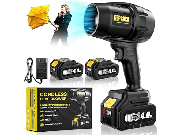600000 RPM Cordless Handheld Leaf Blower