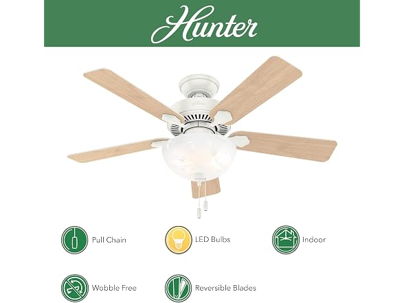 Hunter Fan 52" Vicien Fresh White Indoor