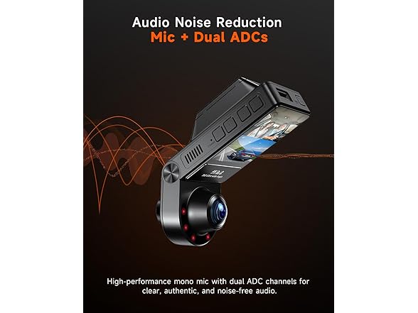 160°+185° Ultra Wide Angle 4K Dash Cam