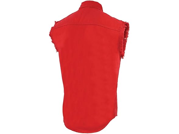 Men's Red Lightweight Denim Shirt
