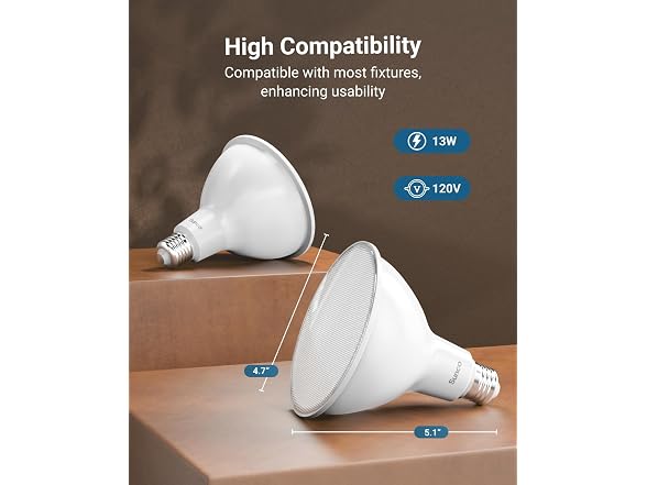 Sunco 6pk Outdoor Flood Light Bulb LED