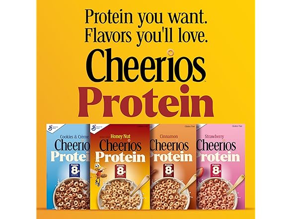 Cheerios Protein Cereal, Cinnamon, 8g Protein