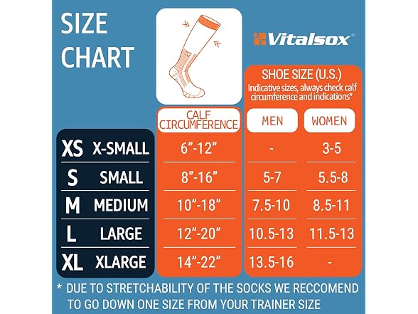 Vitalsox Compression Performance Socks (XS)