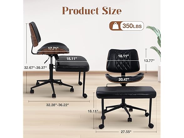 Ergonomic Cross Legged Office Chair