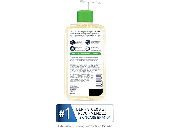 CeraVe Hydrating Foaming Oil Cleanser 8oz
